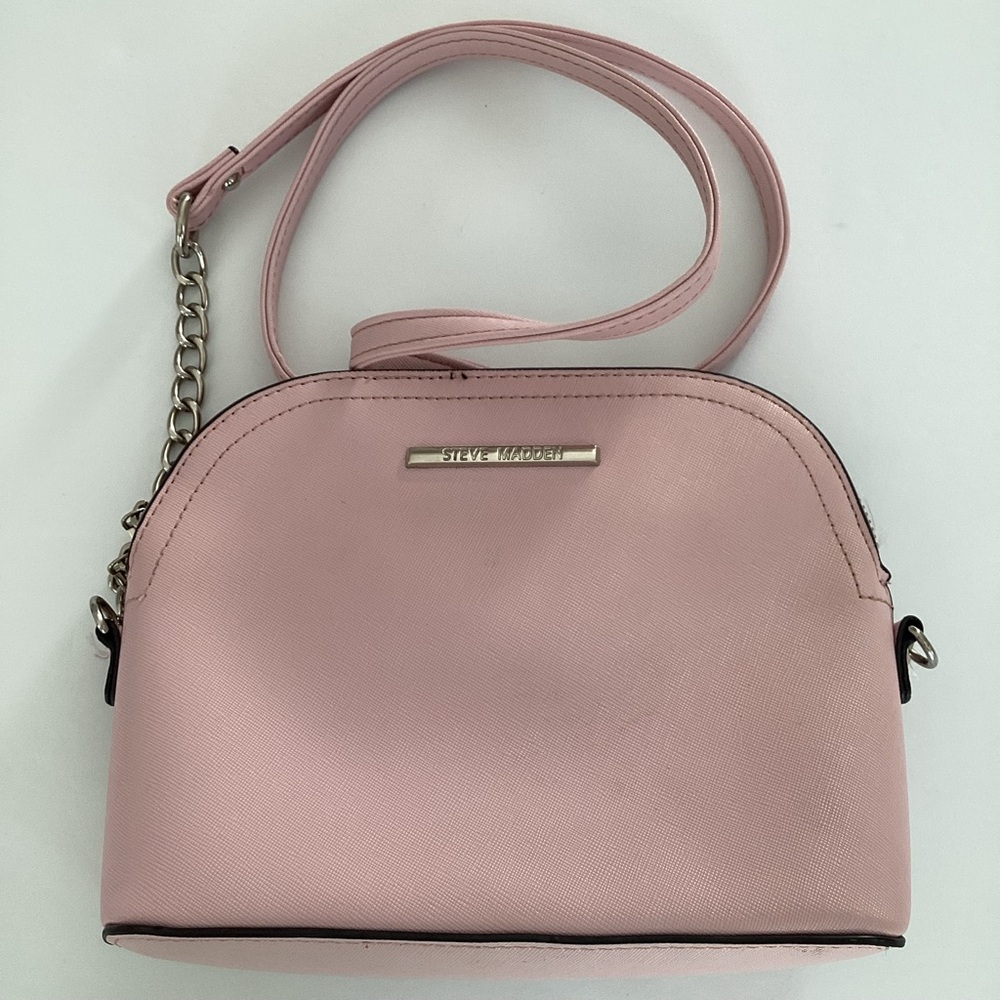 Steve Madden Pink Silver Chain Crossbody Purse